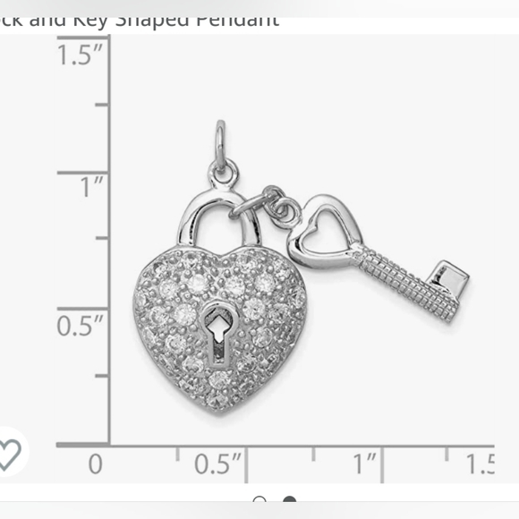 Key to Her Heart Sterling Silver Charm of Pendant. - Picture 4 of 4